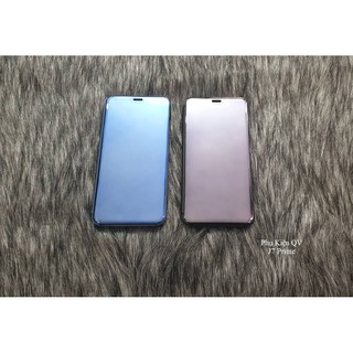 Bao Da Clear View Cover Standing Samsung J7 Prime