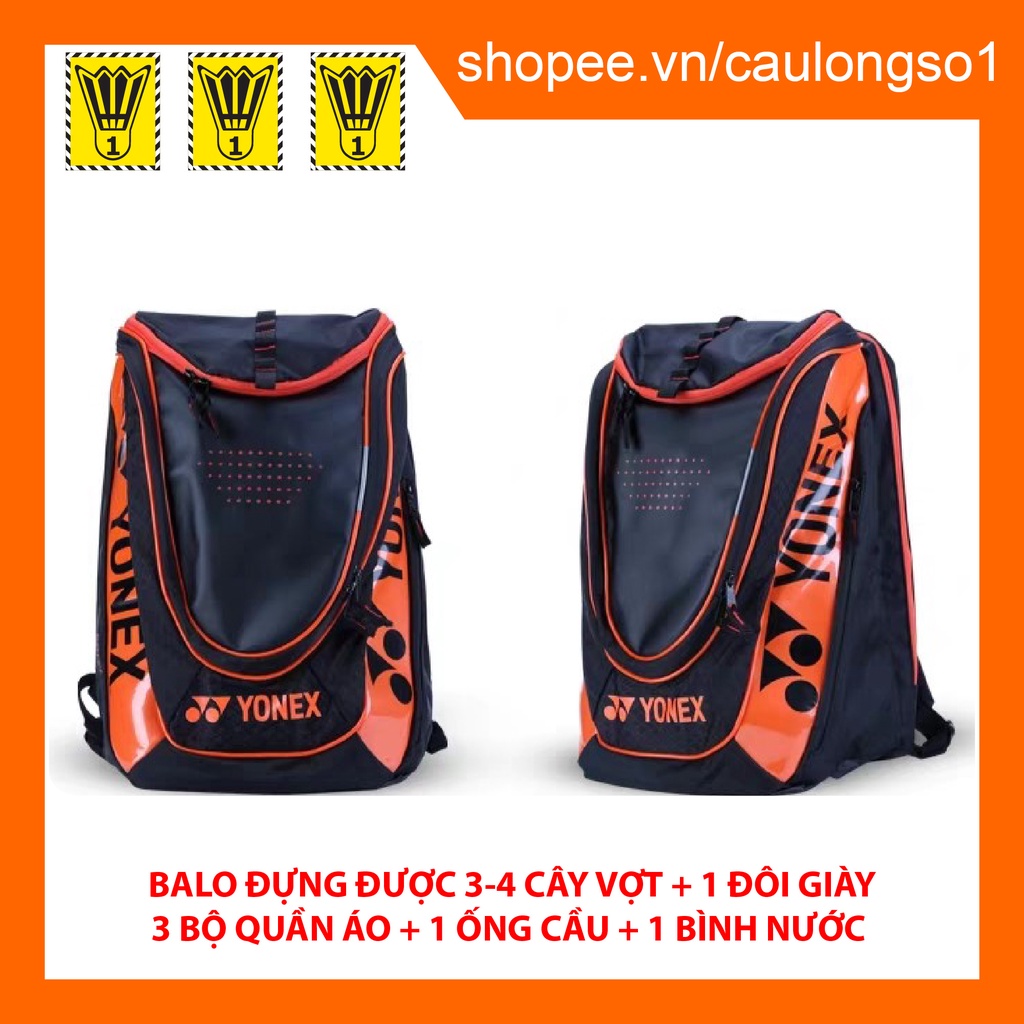 Balo cầu lông yonex mẫu mới đẹp dung tích lớn giá rẻ