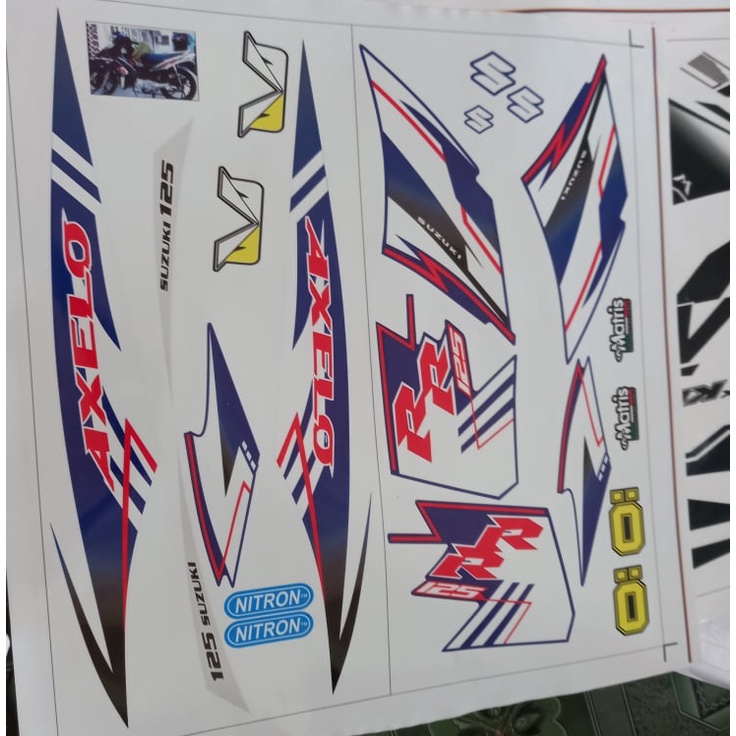 Tem rời Axelo RR xanh trắng