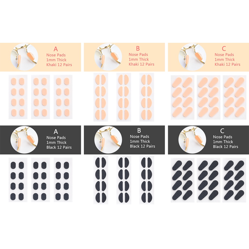 Set 12 cặp đệm mũi EVA nhiều kích cỡ chống áp lực