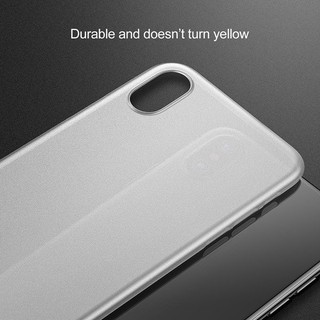 Ốp lưng iPhone XS Max chống bám vân tay Baseus lụa siêu mỏng 0.45mm