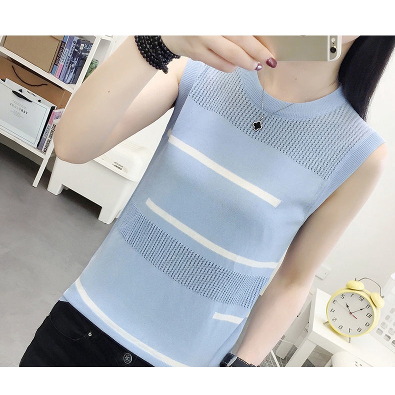 Áo Nữ Không Tay Chất Liệu Lụa Mát Thiết Kế Mới Thời Trang