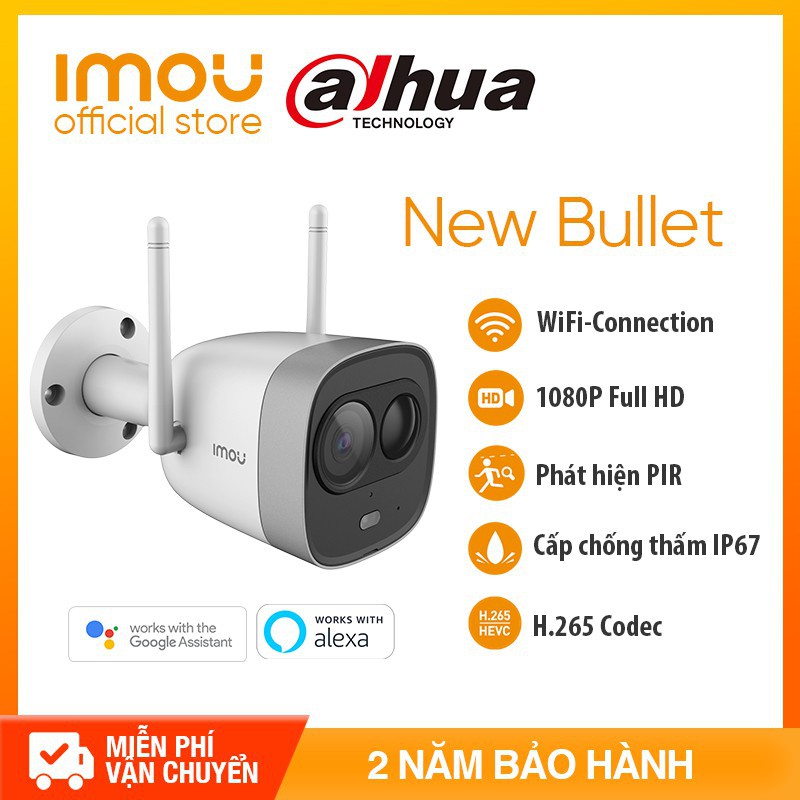 Camera WIFI IMOU ngoài trời G26EP tích hợp còi, đèn báo động – Hàng chính hãng