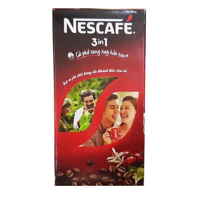 Nescafe đỏ 3 in 1 đậm đà hài hòa hộp 24 gói x 17g