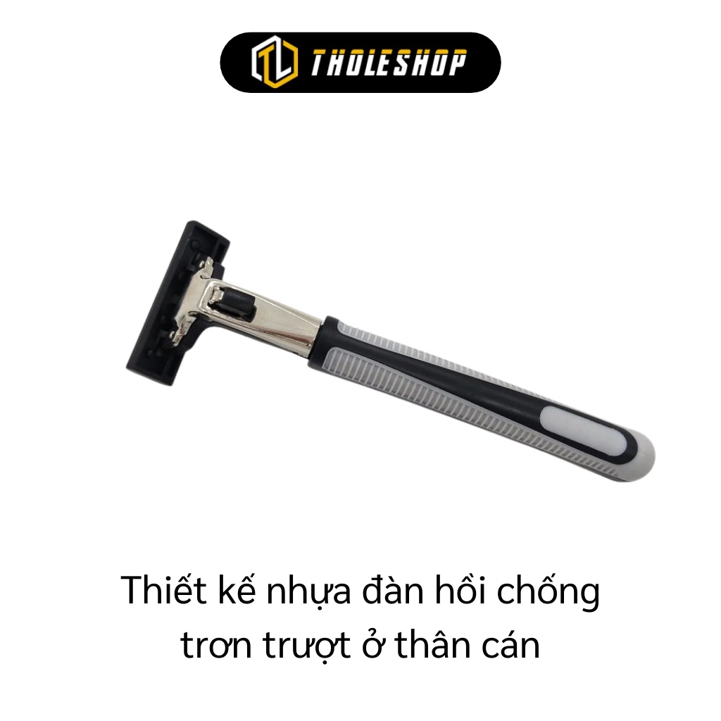 Dao Cạo Râu - Bộ Cạo Râu Kèm 5 Lưỡi Dao Kép Thông Minh, Thay Đầu Tiện Lợi, Sắc Bén 5242
