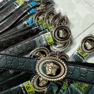 [Hàng Chuẩn Loại 1] Thắt lưng nam mặt tròn mạ vàng chạm mặt cực thời trang