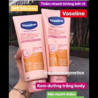 Vaseline 50x Spf 50++ dưỡng trắng da ( bản mới 320ml)