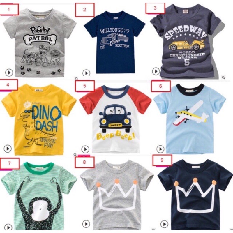 Xả hàng áo phông QC - cotton đẹp cho bé trai/ gái Form To(Ko chọn mẫu)