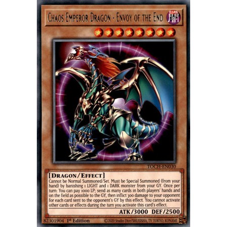 Thẻ bải Yugioh - TCG - TOCH-EN030 -Chaos Emperor Dragon - Envoy of the End