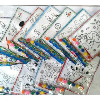 Set 5 Bộ Tranh Tô Màu Nước (19x26cm)