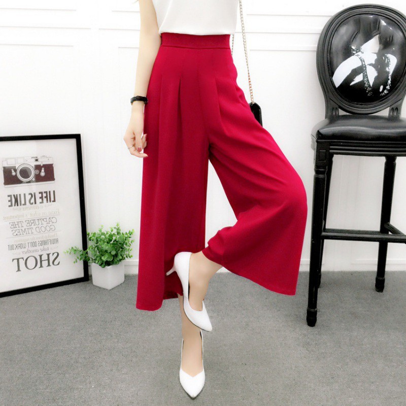 Quần Dài Ống Rộng Lưng Thun Phong Cách Hàn Quốc Dành Cho Nữ | BigBuy360 - bigbuy360.vn