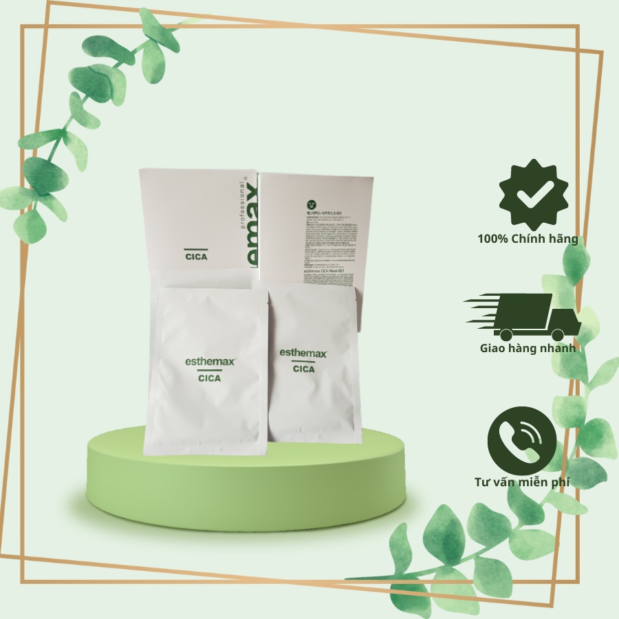 Mặt nạ CICA Mask 683 esthemax chính hãng, hộp/10 miếng.Dành cho da nhạy cảm, da yếu, da hay dị ứng, mẩn đỏ, tái tạo da
