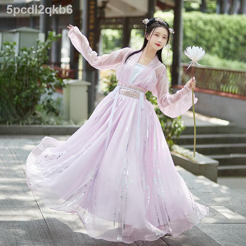 Trang phục học sinh nữ phong cách quốc gia Hanfu mới Meihe Tang làm áo sơ mi trắng tay to cổ rộng mặc lót hàng ng
