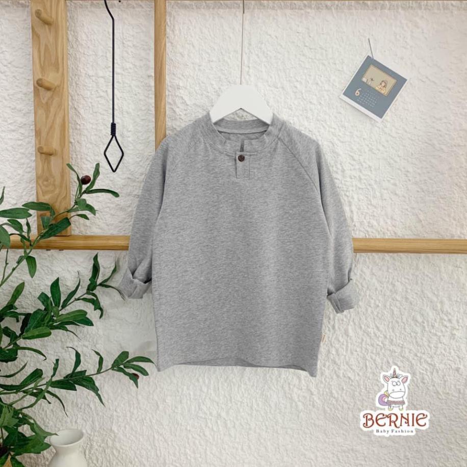 Xả Áo thun dài tay cổ trụ một khuy size đại / áo phông sz đại cho bé trai New