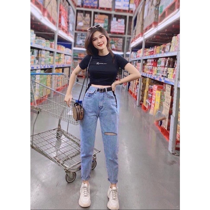 Quần baggy JEANS dài lưng cao, form cực hot, kết hợp giữa classic và hiện đại, QUẦN JEAN DÀI M4