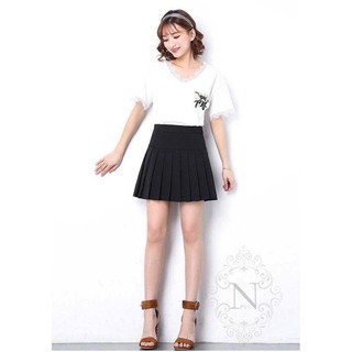 chân váy xếp li nhỏ