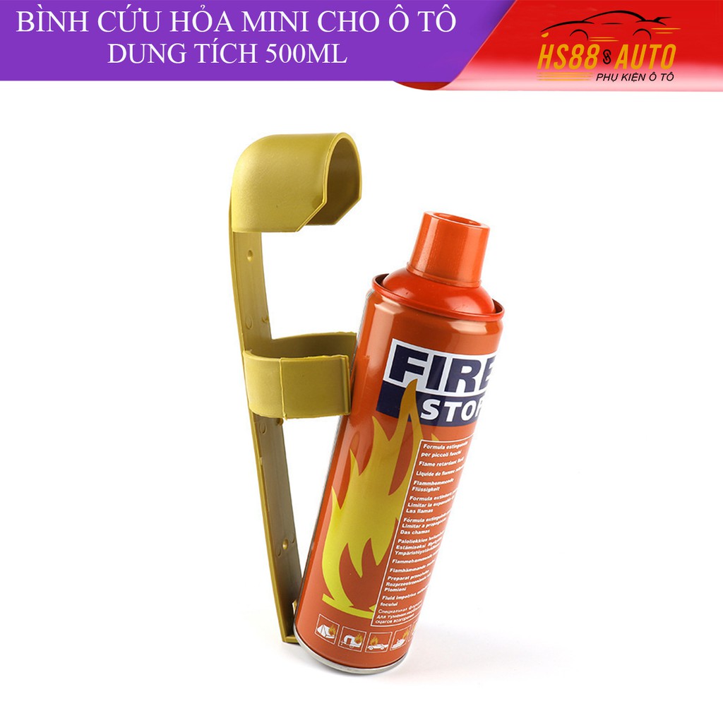 BÌNH CỨU HỎA ,BÌNH CHỮA CHÁY MINI CHO XE Ô TÔ 500ML TIỆN DỤNG