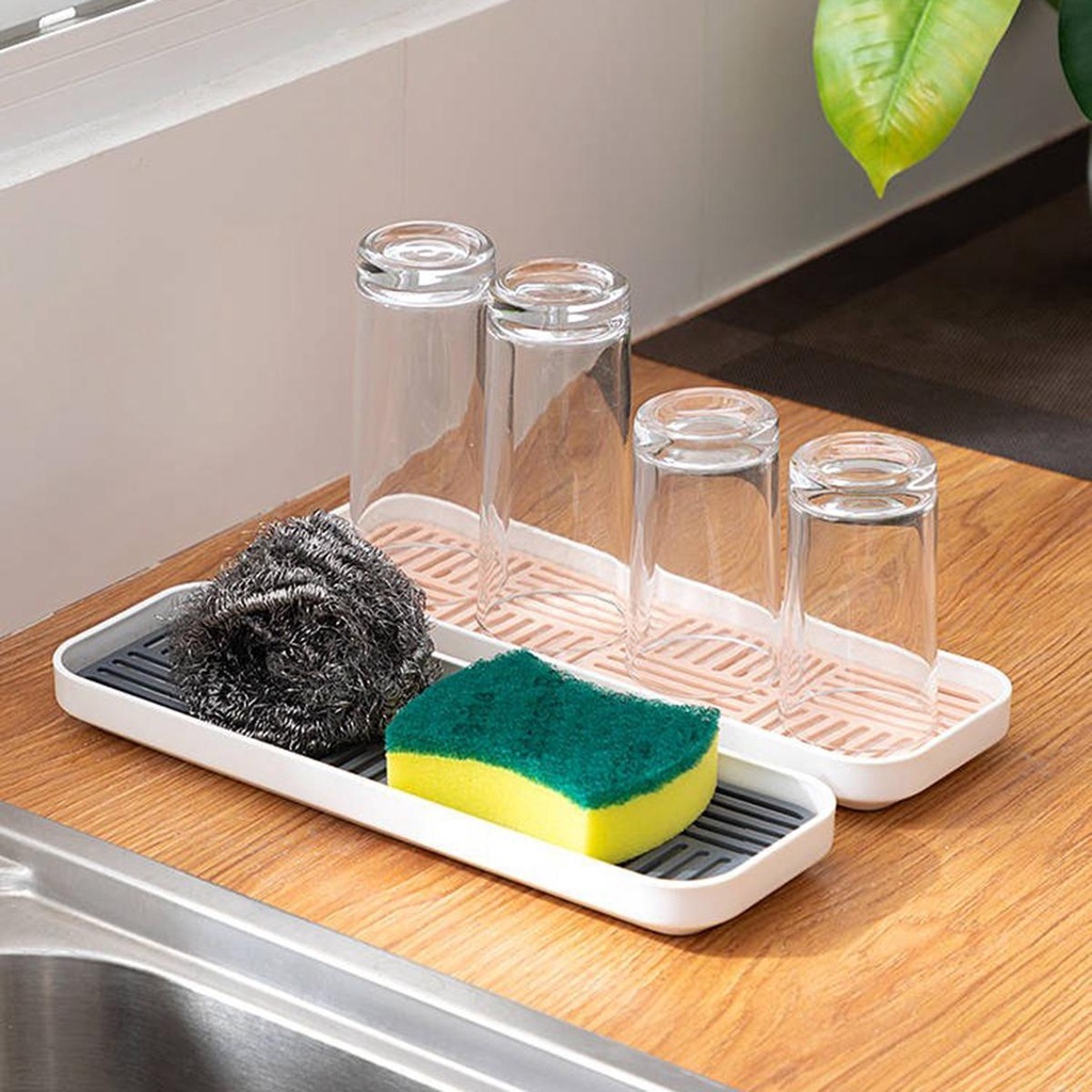 AUGUSTINA Giá Đỡ Bọt Biển / Xà Phòng Bằng Nhựa Tiện Dụng Cho Nhà Bếp