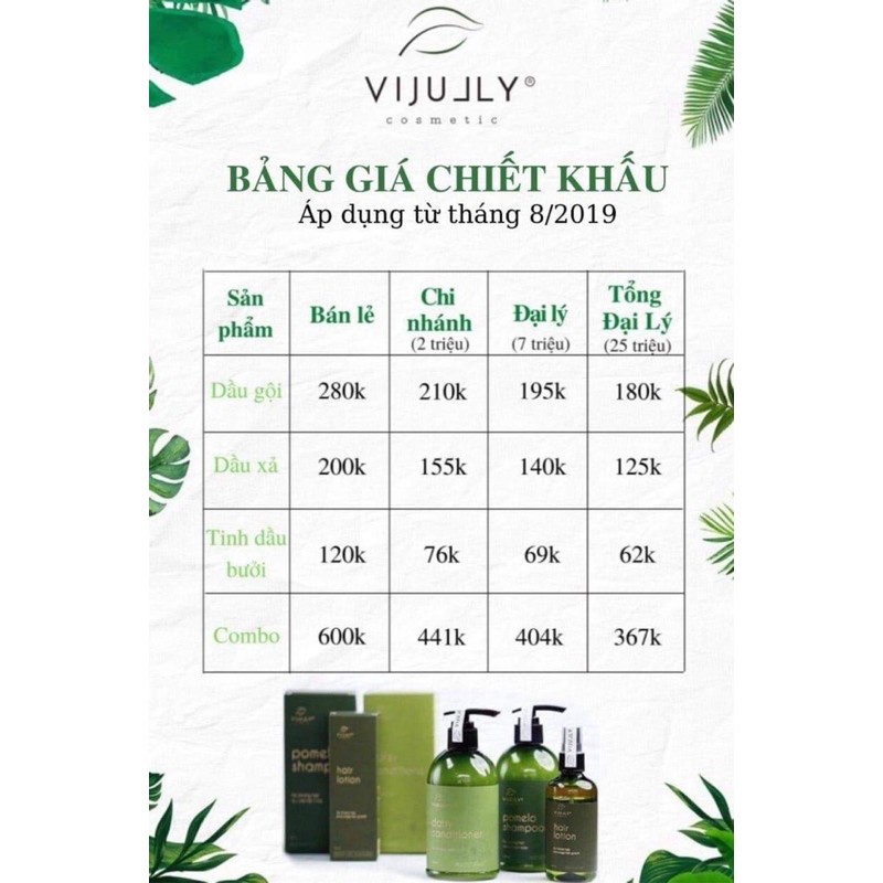 [TẶNG CỘT TÓC]Xịt bưởi vijully kích mọc tóc tinh dâu bưởi vijully | BigBuy360 - bigbuy360.vn