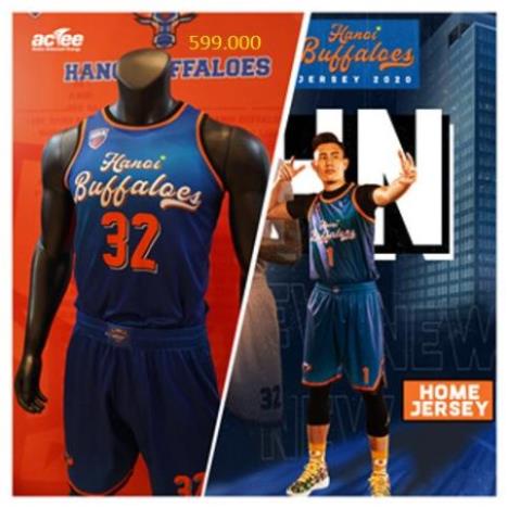 Áo bóng rổ actee VBA mùa giải 2020 - Đội Hà Nội Buffaloes ! 👕