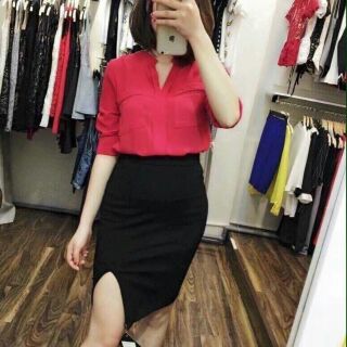 Chân váy ôm sẻ trước