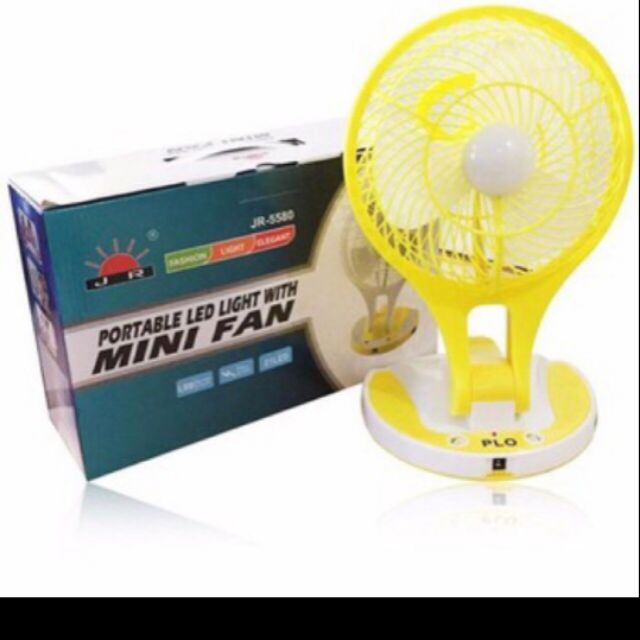 Quạt Tích Điện Kiêm Đèn Pin Mini Fan