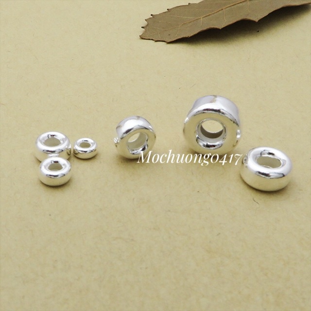 SỈ SIÊU RẺ  Charm chặn bạc 6mm hàng đẹp - Bạc chuẩn loại 1, PH011