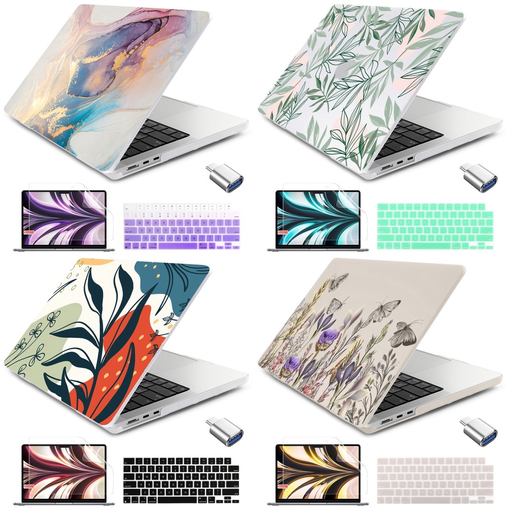 Ốp Điện Thoại 4 Trong 1 Cho MacBook Pro Air M2 M1 2020 A2681 A2338 A2337 A2179 Retina14 15 16 M1 2021 Retina A1502 A1706 A2251 A2159 A1466 A170