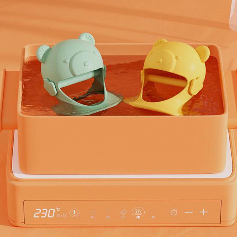 Đồ Chơi Lục Lạc Cầm Tay Hình Gấu Bằng Silicone Dành Cho Trẻ Sơ Sinh 3 Tuổi