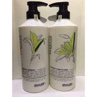 Dầu gội hoặc dầu xả evuar keratin 795ml