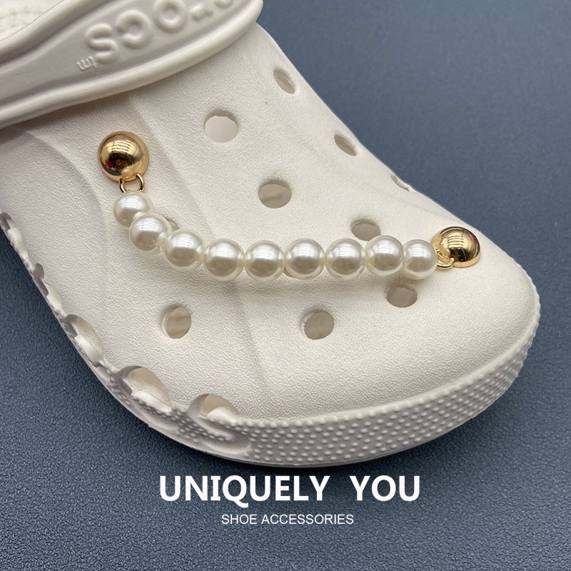 Phụ Kiện Dây Ngọc Trai Trang Trí Giày crocs / jibbitz
