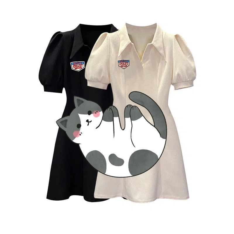 Đầm polo Tay Phồng Plus Size Thời Trang Cho Nữ