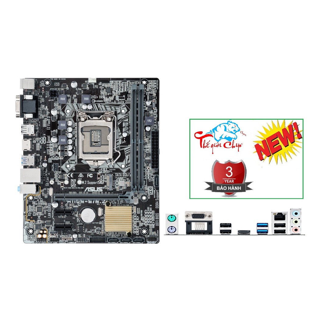 Bo Mạch Chủ (Mainboard) ASUS H110M-E/M2 (CTY Box-3 Năm)