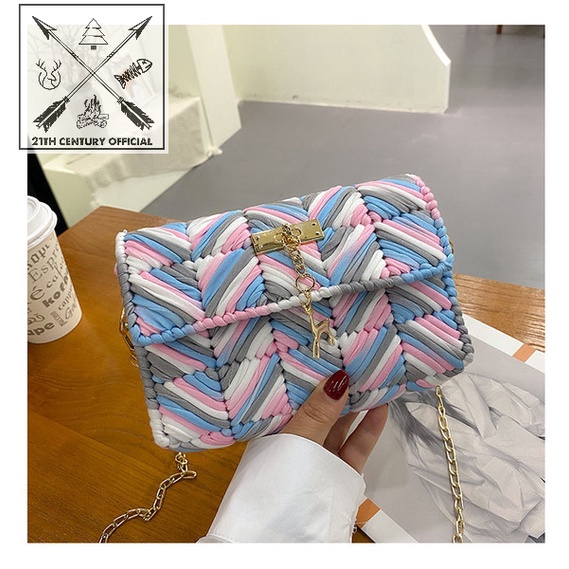 Túi Xách Tự Đan Handmade, Túi Hot TikTok Đan Len Làm Quà Tặng Có Set Nguyên Liệu