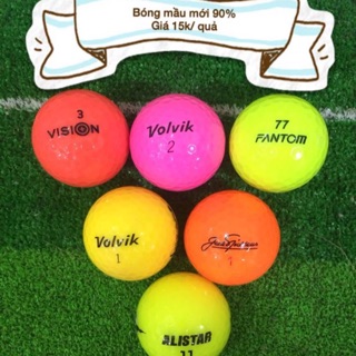 Combo 10 bóng golf màu các loại mới 90%