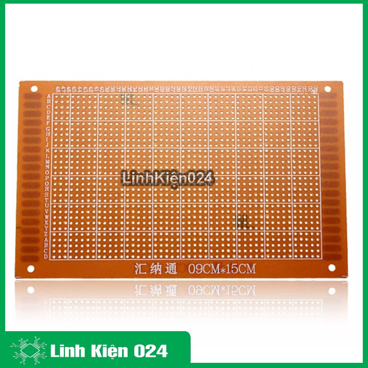 Bộ 2 Tấm PCB Phíp Đồng Đục Lỗ 9x15Cm ( nâu )