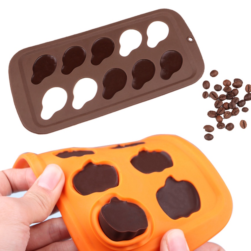 Khuôn Silicone Làm Bánh Hình Quả Bí Ngô Phong Cách Halloween