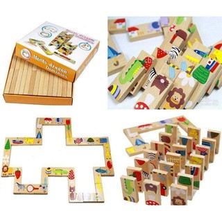 Bộ xếp hình gỗ Dominoes