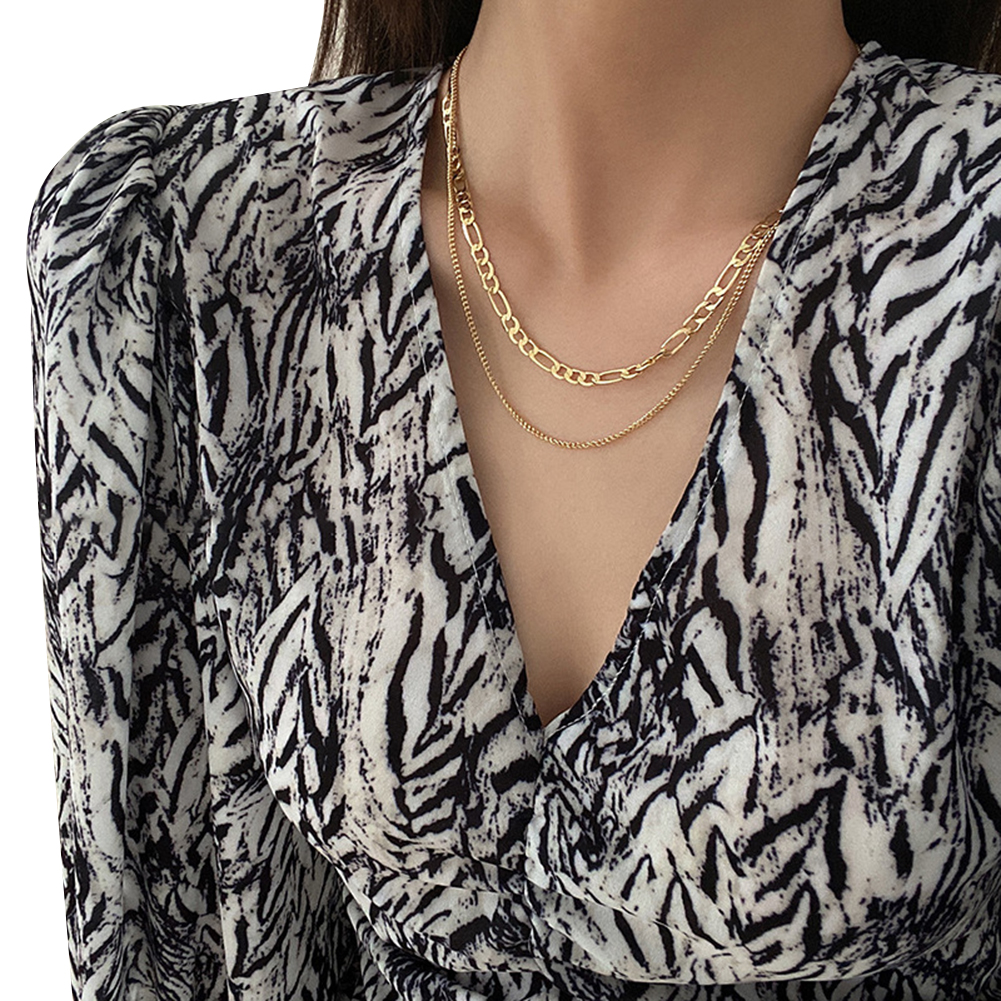 Dây Chuyền Hợp Kim Nhiều Lớp Phong Cách Retro Cho Nữ