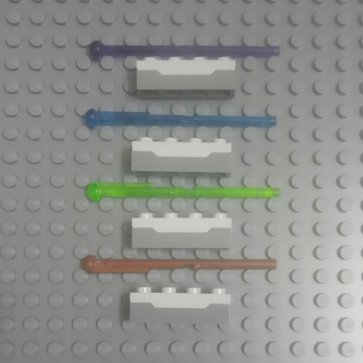 Projectile Launcher, 1 x 4 Spring Shooter with Light Bluish Gray Top