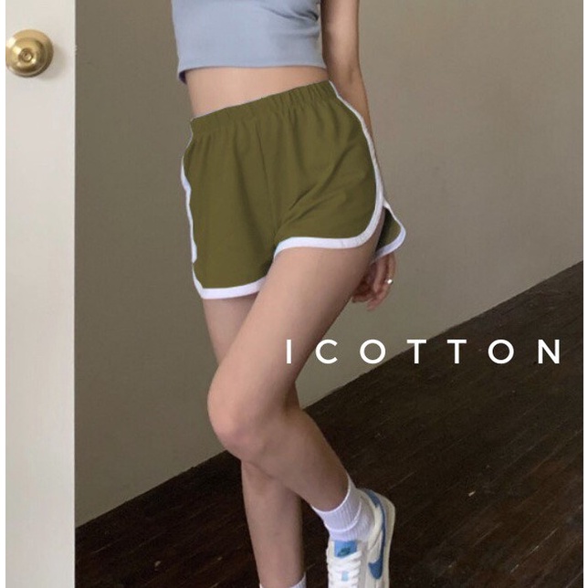 Quần short viền đùi, quần thể thao dáng ngắn năng động trẻ trung 100% cotton