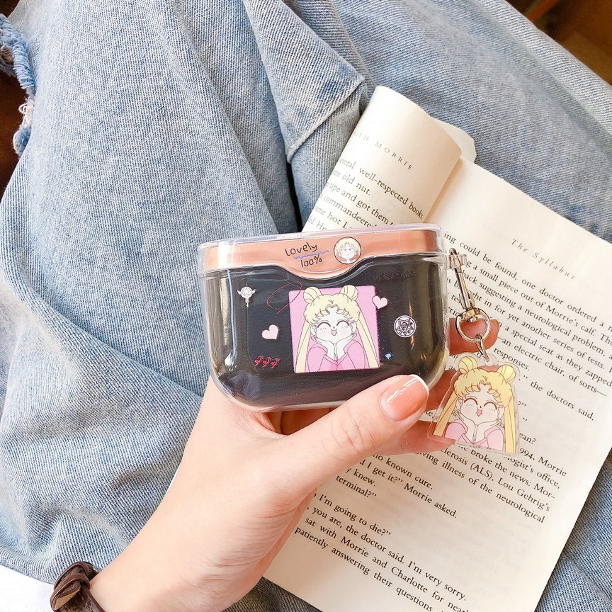 Vỏ Bảo Vệ Hộp Sạc Tai Nghe Sony WF-1000 XM3 Trong Suốt Họa Tiết Thỏ Tím Dễ Thương