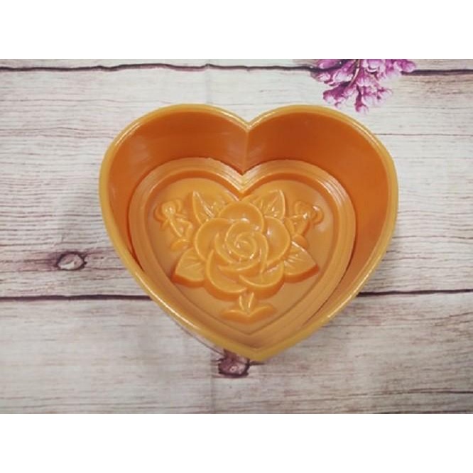 Khuôn nhựa xôi Vĩnh Trường hình tim hoa hồng 14cm ⚡ CAO CẤP ⚡ khuôn xôi hoa dễ dàng sử dụng