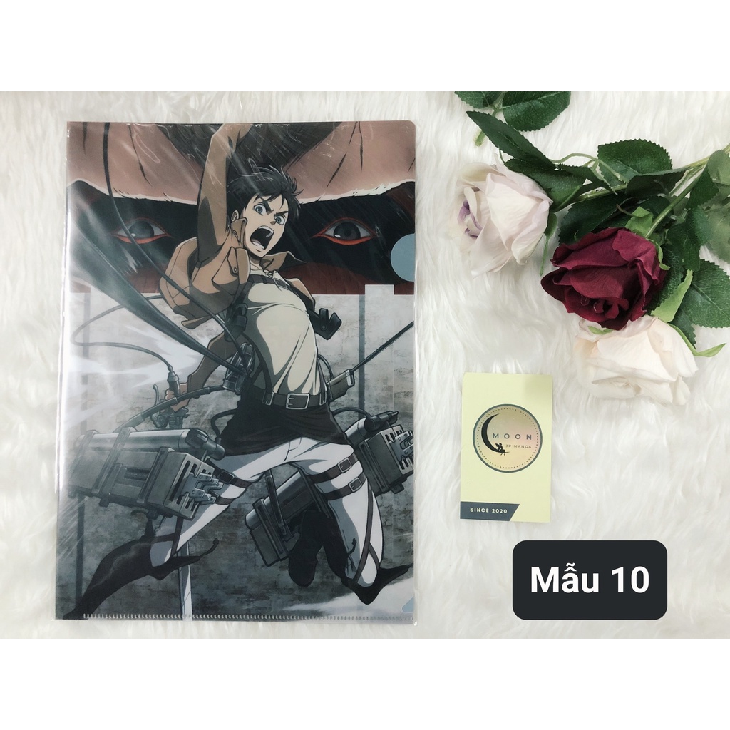 Bìa lá A4 Anime/Manga Clear File (Jujutsu Kaisen, Haikyuu, Attack on Titan, Haikyuu,...)