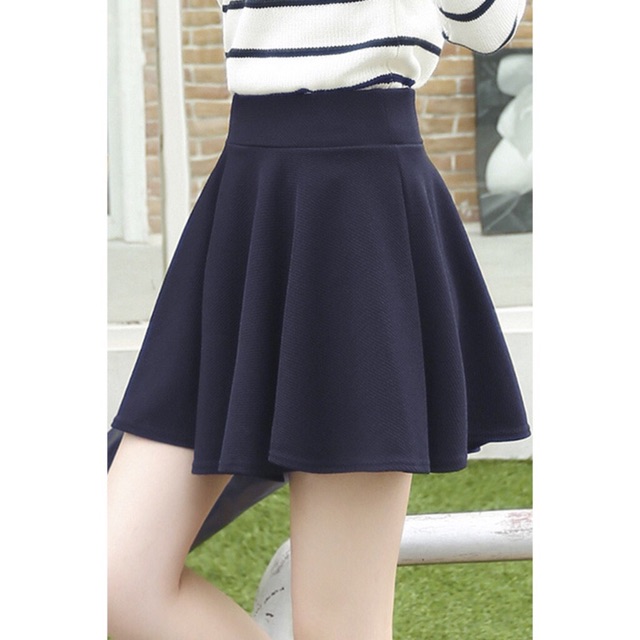 Chân váy thun nữ ngắn xoè xếp li | BigBuy360 - bigbuy360.vn