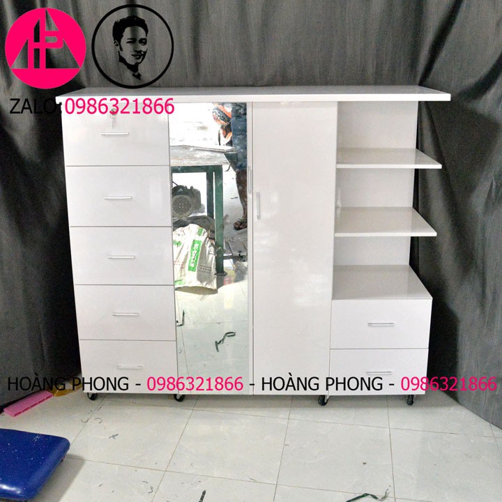 Tủ quần áo Trẻ em nhựa 1m43 x 1m28 Màu trắng  Nhiều ngăn kéo có gương soi  Cao cấp bảo hành 2 năm Miễn phí vận chuyển | BigBuy360 - bigbuy360.vn