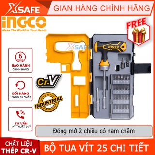 Mua Bộ tua vít đa năng INGCO HKSDB0258 tay cầm chữ T 25 chi tiết  đóng mở 2 chiều tự động có nam châm  chính hãng  xsafe 