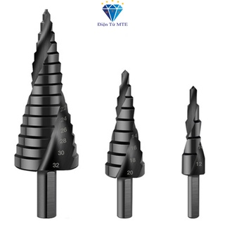 Bộ 3 mũi khoan tháp hss phủ altin màu đen