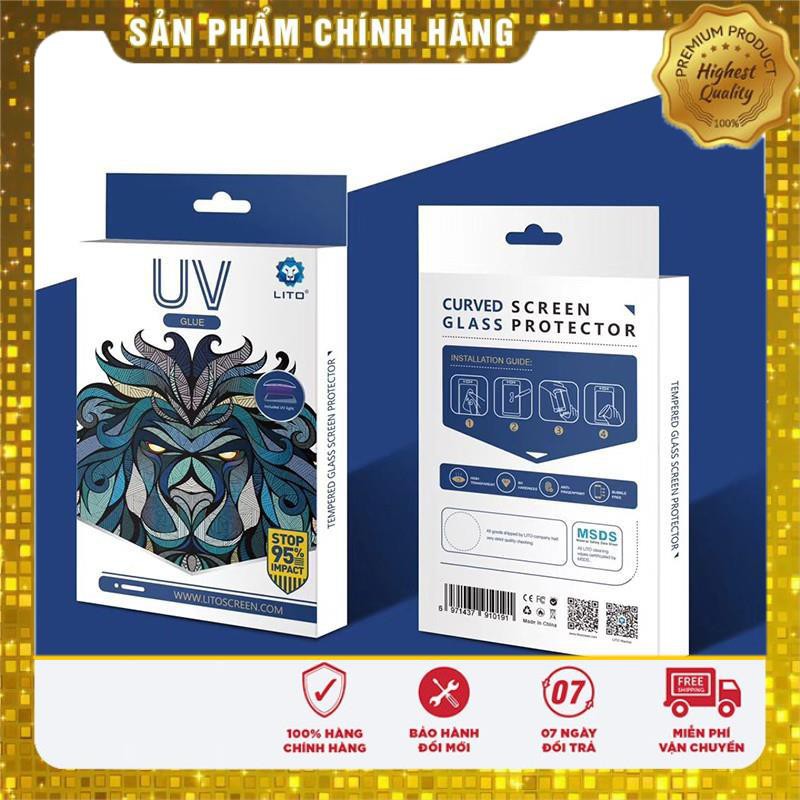 (UV Cao Cấp) Kính cường lực Lito cao cấp UV Full màn hình công nghệ mới đèn UV samsung S8,9,10(PLUS,NOTE),20,20 Ultra