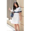 Đầm Lace Fabric Pleated Neck Waist Dress HAVIAS